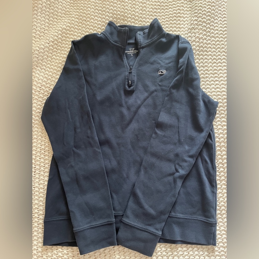 Boys Size L (16) Vineyard Vines Saltwater Quarter-Zip